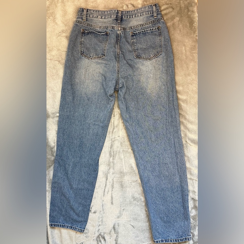 Blue jeans ripped